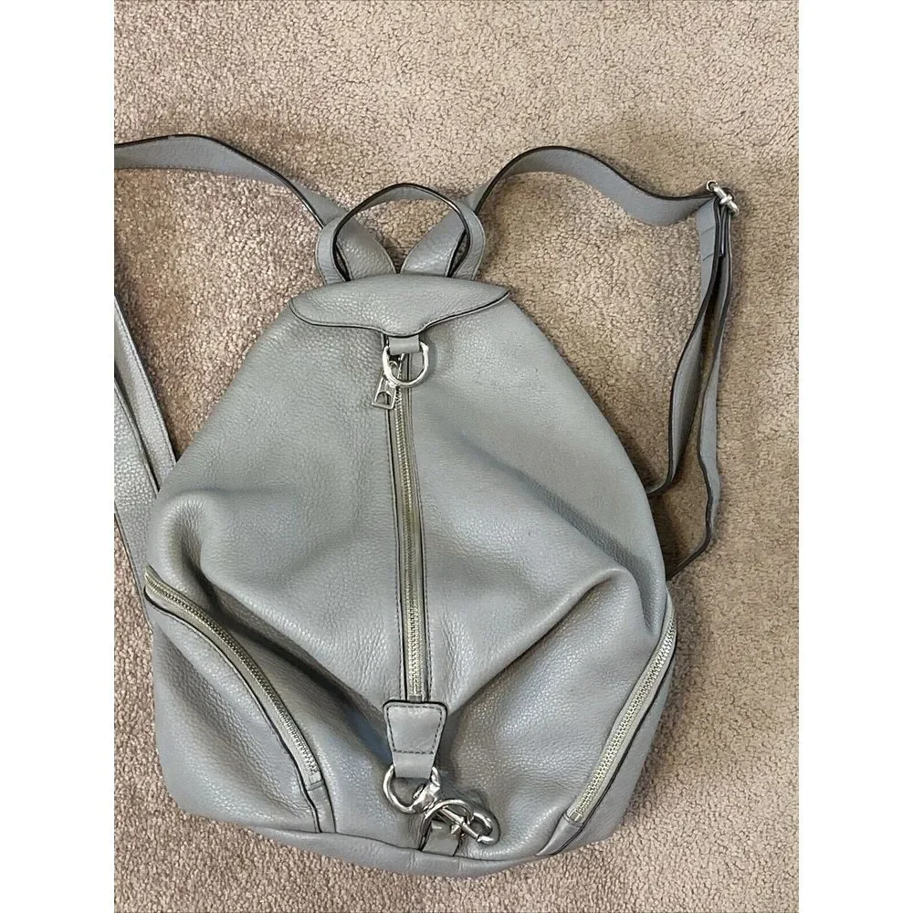 Rebecca Minkoff Julian Backpack  Grey  Pebbled‎ Leather Medium Bag